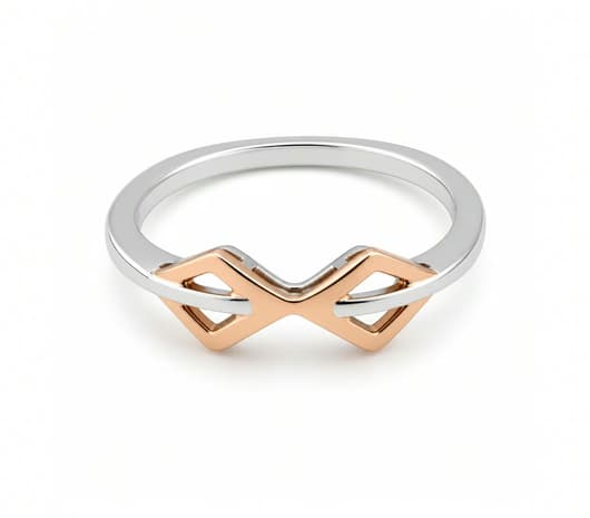 Infinity Twist Platinum Ring
