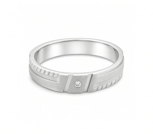 Modern Edge Spark Platinum Ring