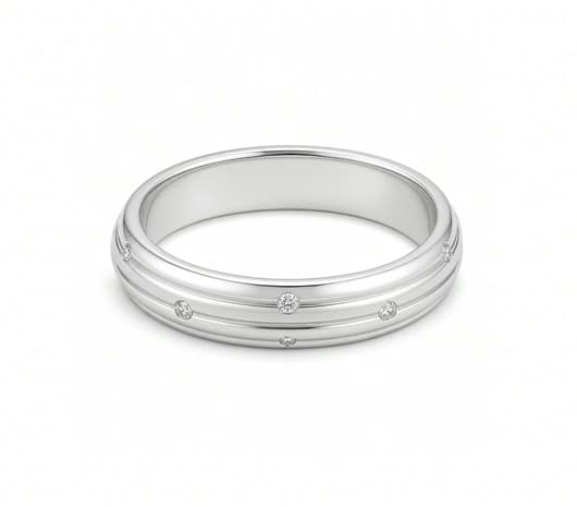 Triple Radiance Platinum Ring