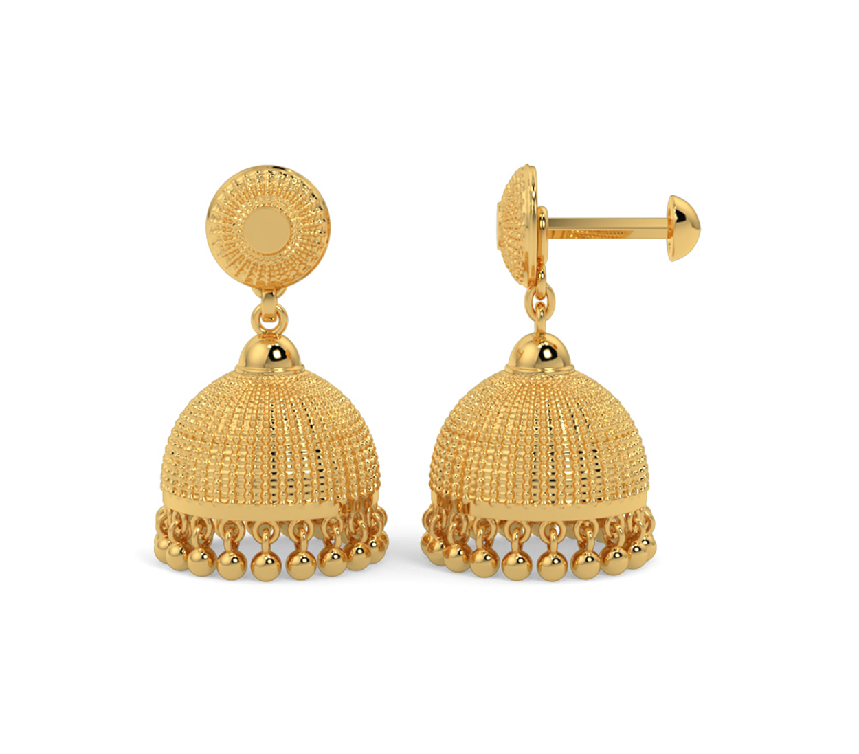 Buy Online Multi Colour Kemp Peacock Design Gold Jhumka One Gram Gold  Earrings For Ladies ER2074