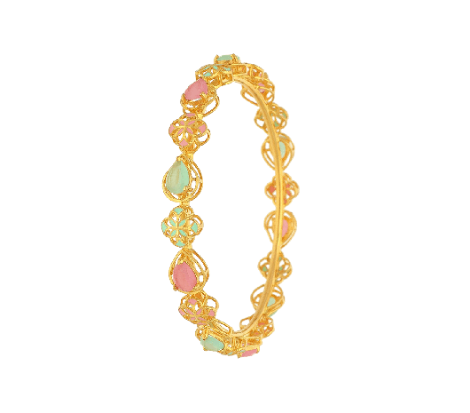 Gold stone bangles and bracelets - SHREEVARAM - 1546409