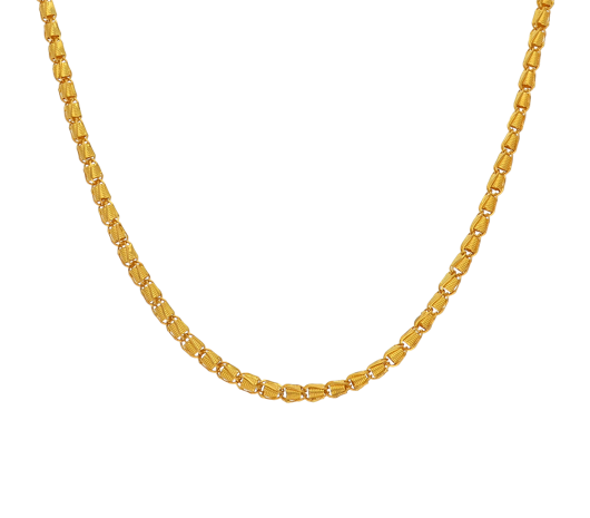Necklace gold large links medal short – Ela women's fashion