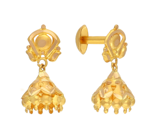 Buy Elegant Leaf Pattern Gold Earring |GRT Jewellers