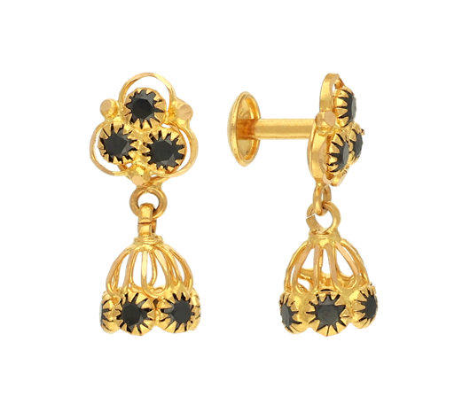 22k yellow Gold Earring India Traditional Stud Earring With Meenakari Stud  Earring Gold Earring For… | Gold earrings for women, Yellow gold earrings  studs, Earrings