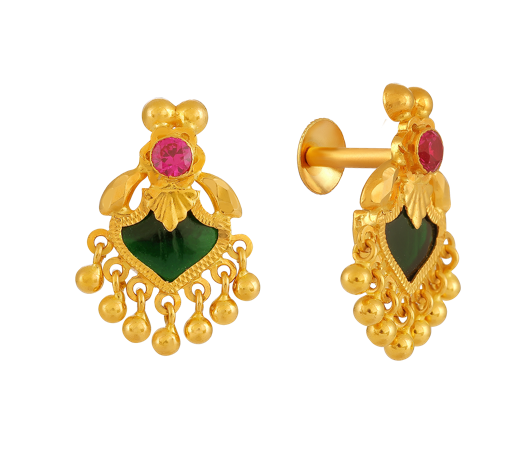 Buy Astonishing Dangler Beauty Gold Earrings | GRT Jewellers