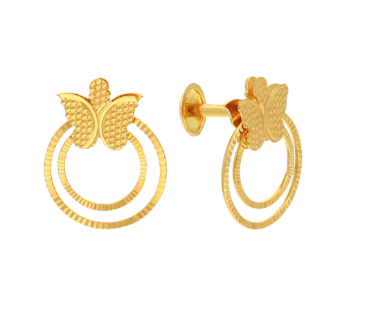 Gold Earrings - WHPS3279 | Waman Hari Pethe Sons