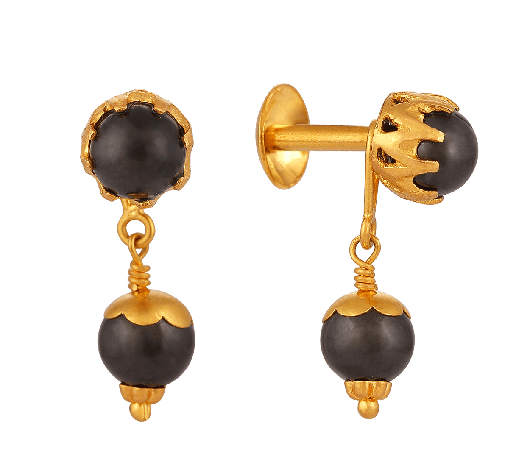 Black gold plated antique gold Copper Pair of Earrings - 55carat - 3602670