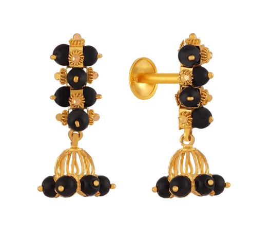 Golden Grass Black Beads Earrings and Bracelet Jewelry Set - Brazilian  Harmony | NOVICA