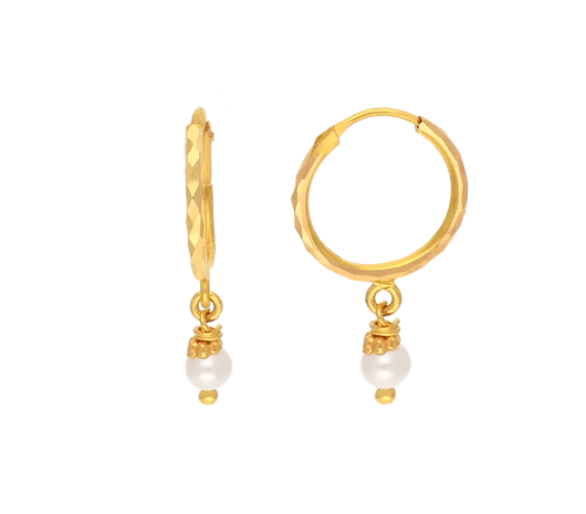 Gold Plated Small Ruby Stone Jimikki Earrings online|Kollam Supreme