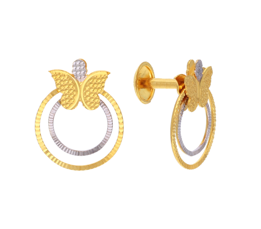 HOYON Design The 18K Gold Color Earrings for Women 2022 Jewelry with Zircon  Earpiece By Simulating Flower Metal Stud Earrings