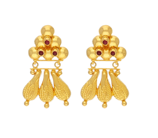 Daily wear small gold earrings design for girls - Simple Craft Idea-calidas.vn