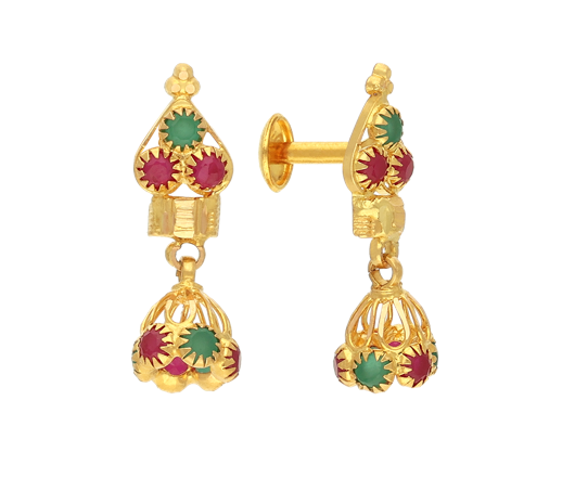 Pin by Nethra Janardhan on Gold earrings in 2023 | Gold earrings, Earrings  collection, Earrings