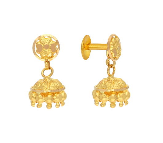 3 Grams Gold Earrings New design Model - from GRT Jewellers - YouTube | Gold  earrings models, Simple gold earrings, Gold earrings designs