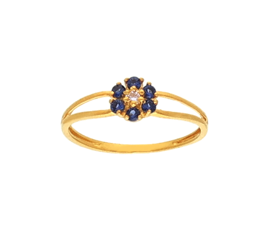 Stone Studded Gold Ring-JA460V