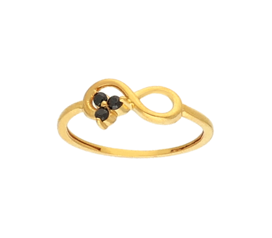 charming infinity symbol black stone ring-JA5GP0