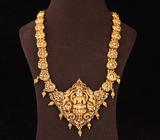 Glowing Traditional lakshmi Wedding Gold Necklace-JA130H