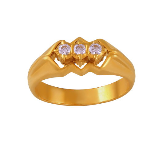 Gold Ring Ornament Three Stone Stock Photo 2318843801 | Shutterstock