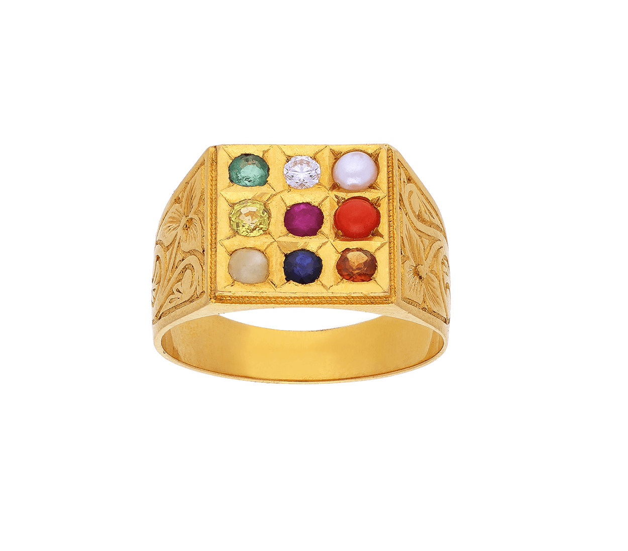 Buy Natural Navaratna (9 Stones) Panchdhatu Gold Plated Ring 100% Original  & Certified by Arihant Gems & Jewels Online at desertcartINDIA