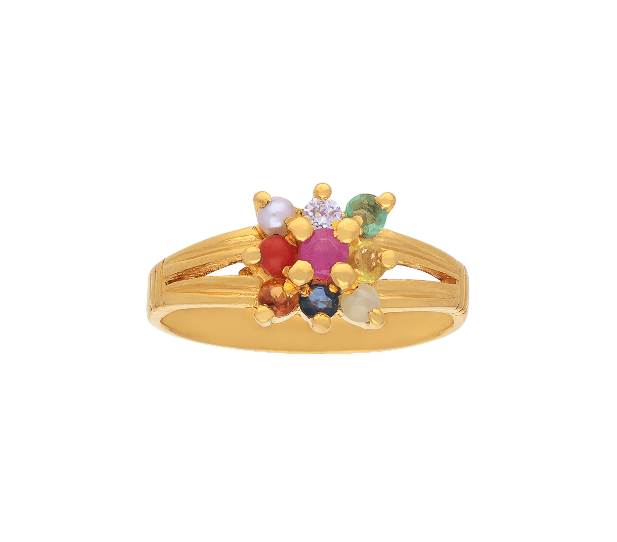 Buy CEYLONMINE Navratna Ring Stone Copper Plated Ring Copper Gold Plated  Ring Online at Best Prices in India - JioMart.