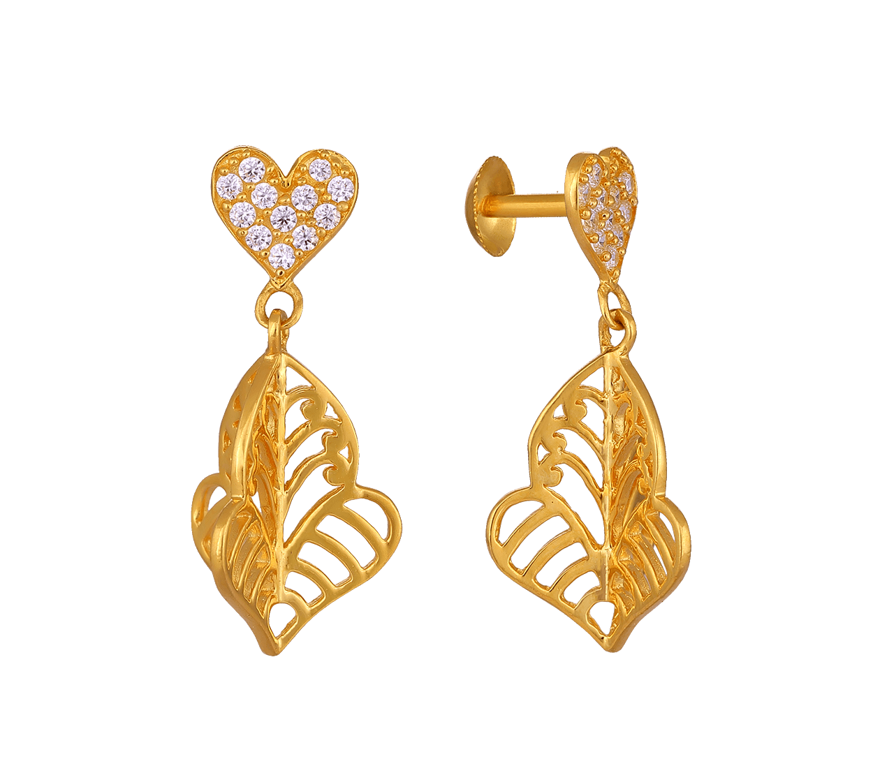 Vachi Mens Jewellery Valentine Gold Stud Bali Hoop Earrings For Men/ Ear  Rings Combo For Men / Gents / Boys / Unisex Non-Piercing Ear Mens Jewellery  Cubic Zirconia Copper, Brass Hoop Earring ( 1 Pair )
