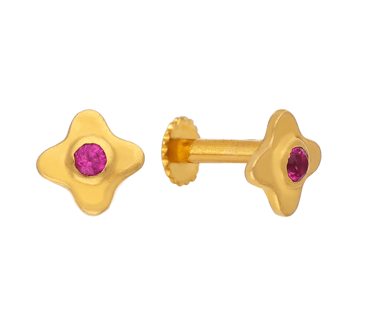14k Yellow Real Gold Snake Shaped Screwback safe children women stud  Earrings | eBay