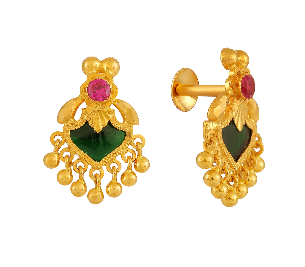 Buy Yellow Gold Earrings for Women by Whp Jewellers Online | Ajio.com