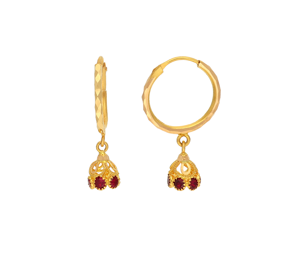 Plain Gold plated Hoop Earrings - Formia Design Custom Jewelry-sgquangbinhtourist.com.vn