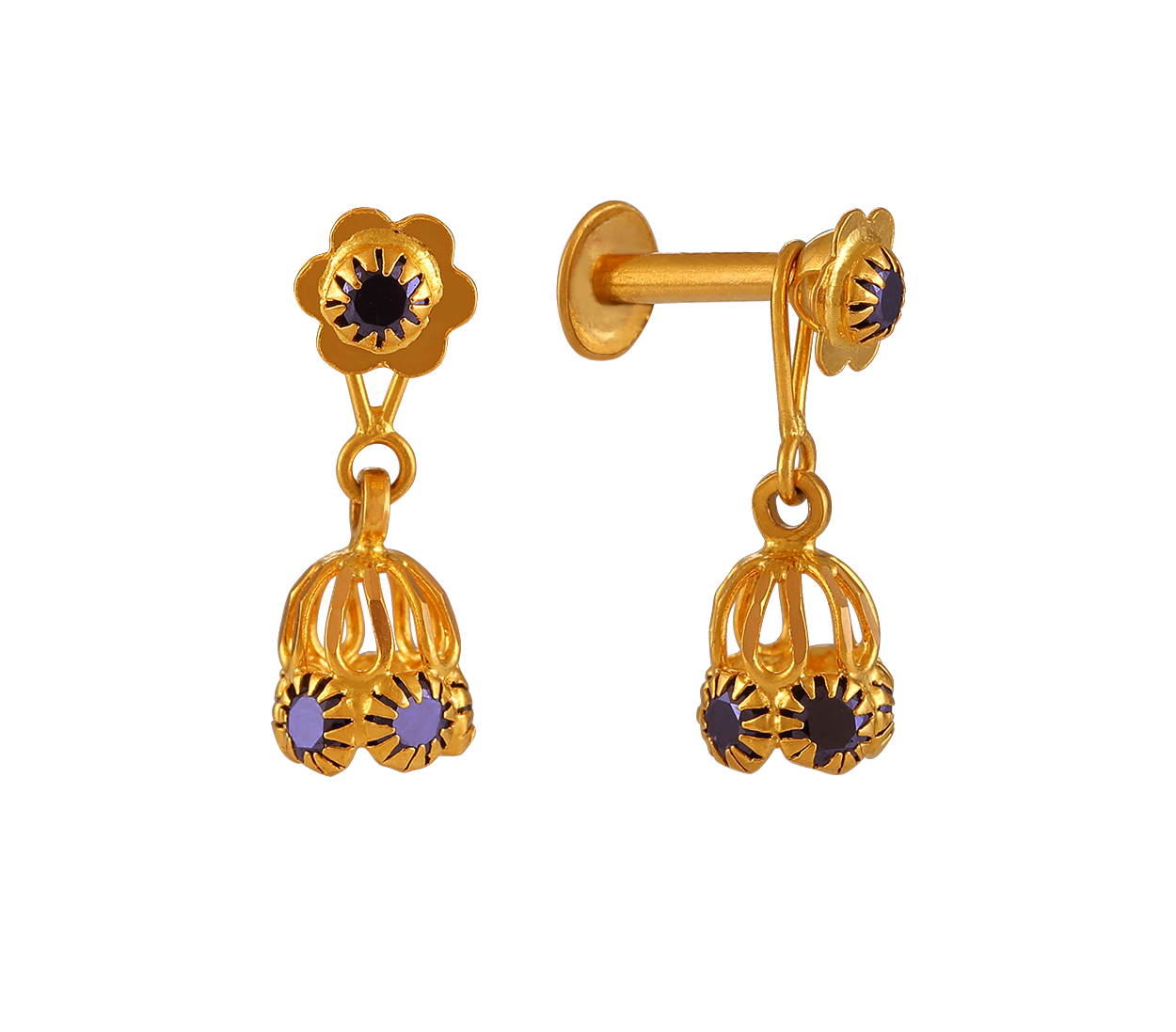 My.Shop Golden Metal Brass Earrings for Girls (Pack of 4) : Amazon.in:  Fashion