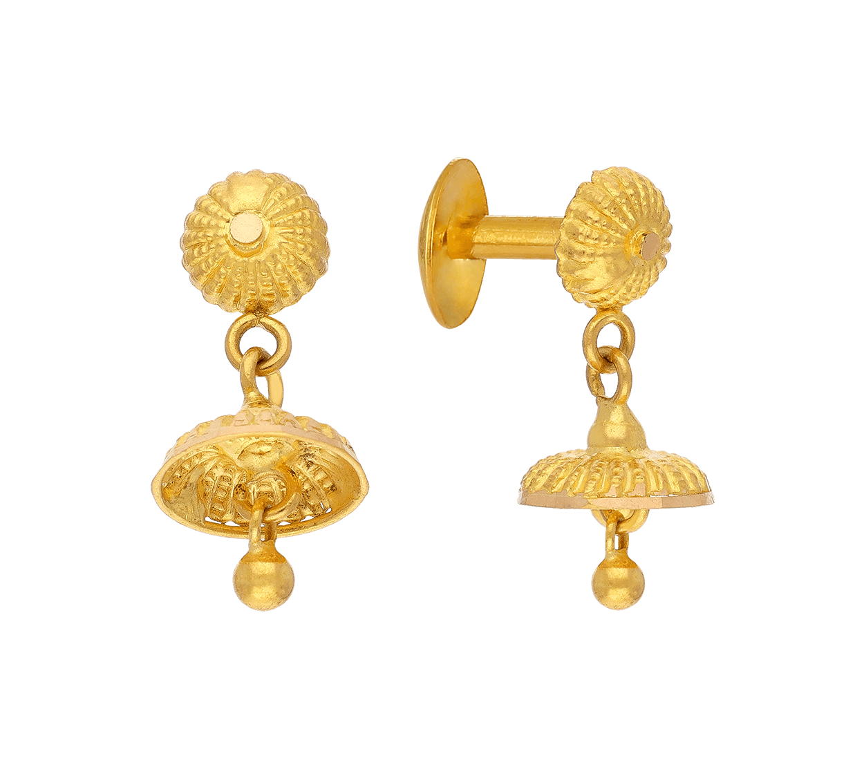 Oyster earrings 2.21 grams - Personalised Kids Gold Jewellery - Doodles by  Purvi