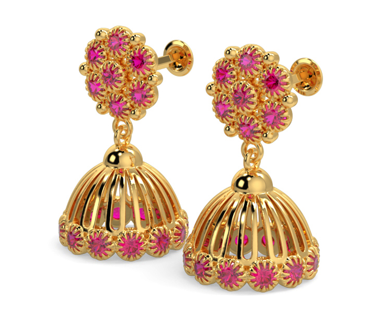 Gold plated jhumka drop earrings – Chaotiq by Arti-sgquangbinhtourist.com.vn