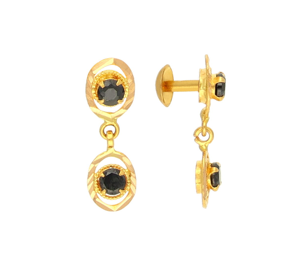 14k Gold Classic Polished Heart Baby / Toddler / Kids Earrings Safety