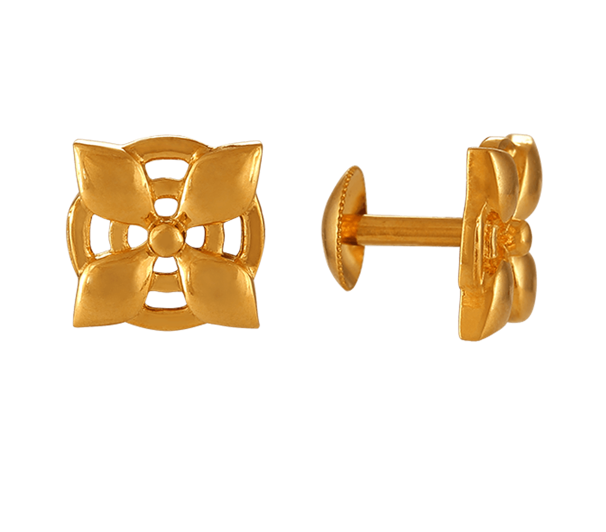 Pure 24K Yellow Gold Earrings Hoop Women Carved Star Surface Earrings  1.5-2g | eBay
