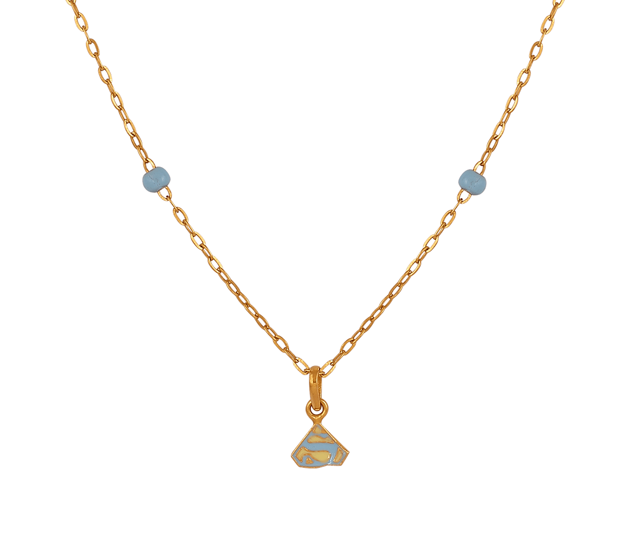 Mother's Necklace with Children Charms in 10K Yellow Gold - MYKA
