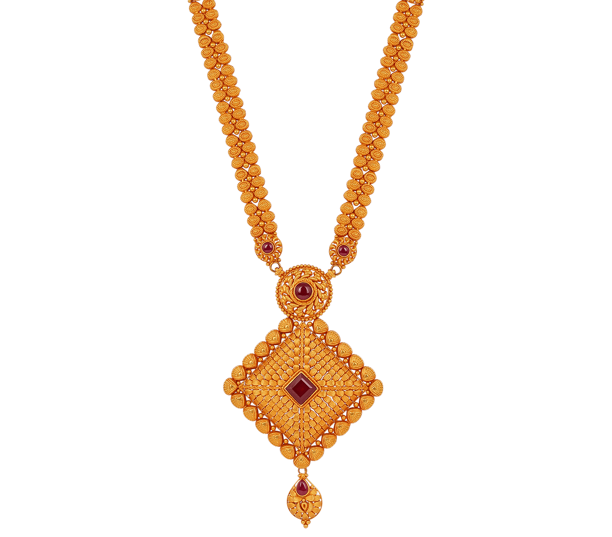 Kerala Pattern Gold Plated Necklace Mullaipoo Necklace Shop Online NCKN2994