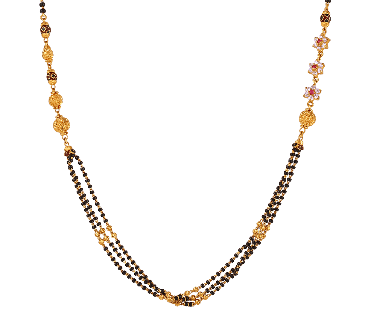 Black swarovski crystal necklaces – Sanvi Jewels