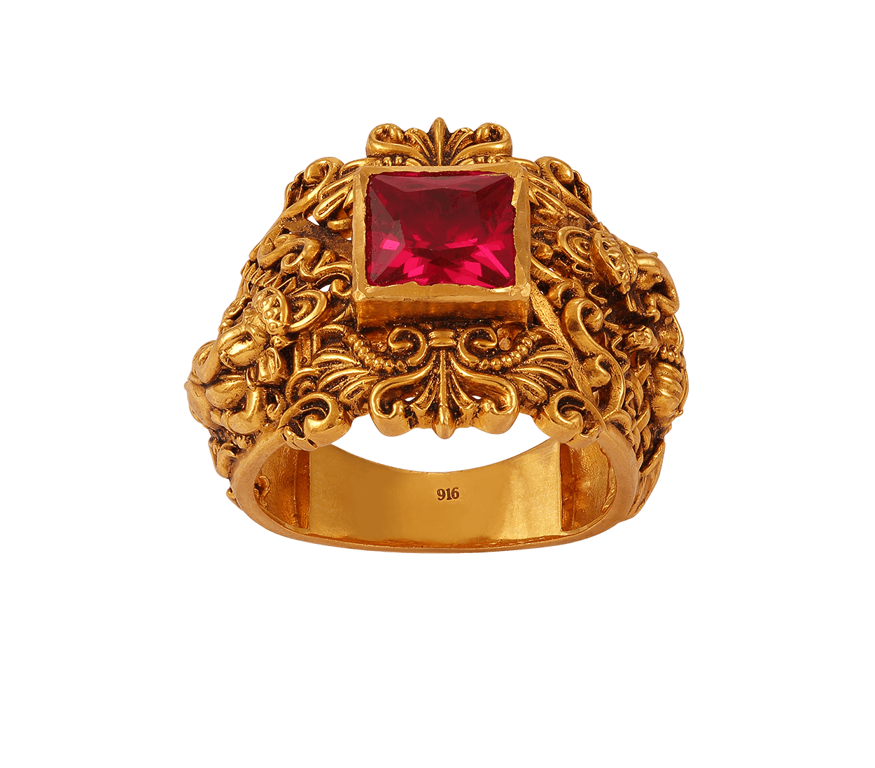 22K Gold Ring For Baby - 235-GR8178 in 0.750 Grams-saigonsouth.com.vn