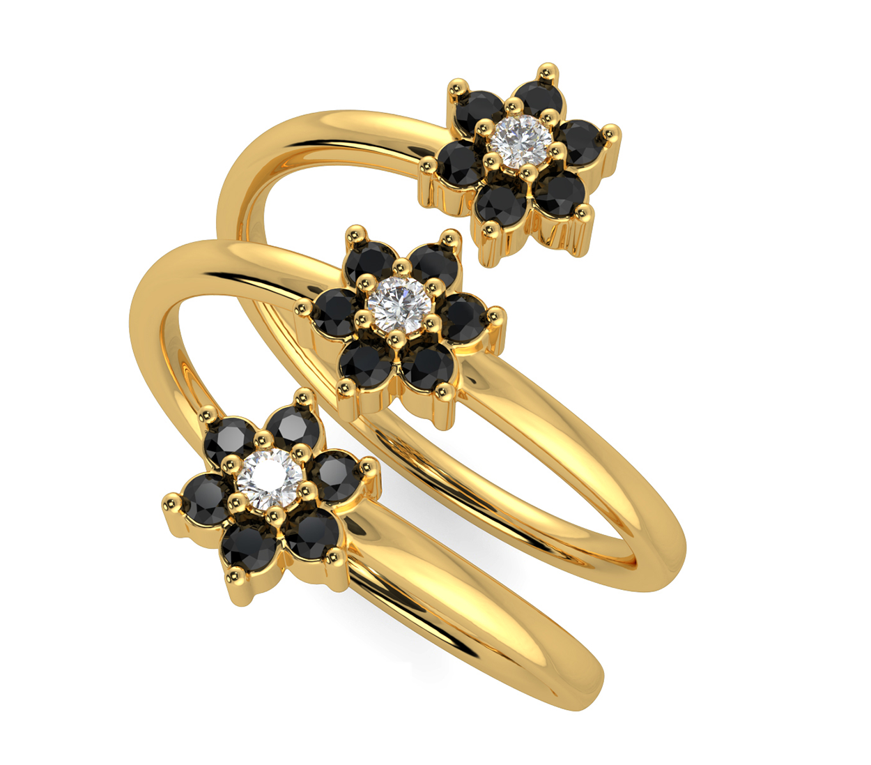 GRT Jewellers - A delicate white flower blossoming atop... | Gold  collection, Gold rings, Jewels