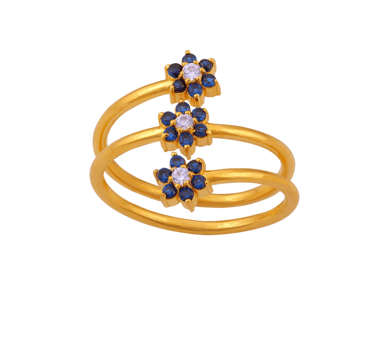 1 Gram Gold Forming Blue Stone With Diamond Artisanal Design Ring - Style  A885, सोने की अंगूठी - Soni Fashion, Rajkot | ID: 2849142564033