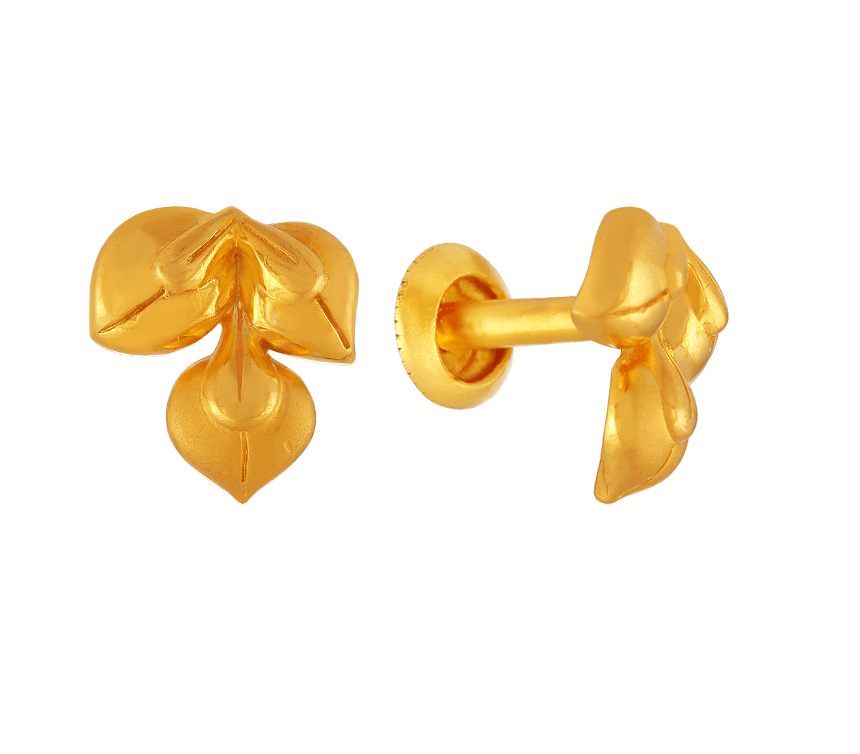 Natural Golden Plain Gold Plated Stud Earrings Hallmark Catalog GPE-03 at  Rs 2000/pair in Haridwar