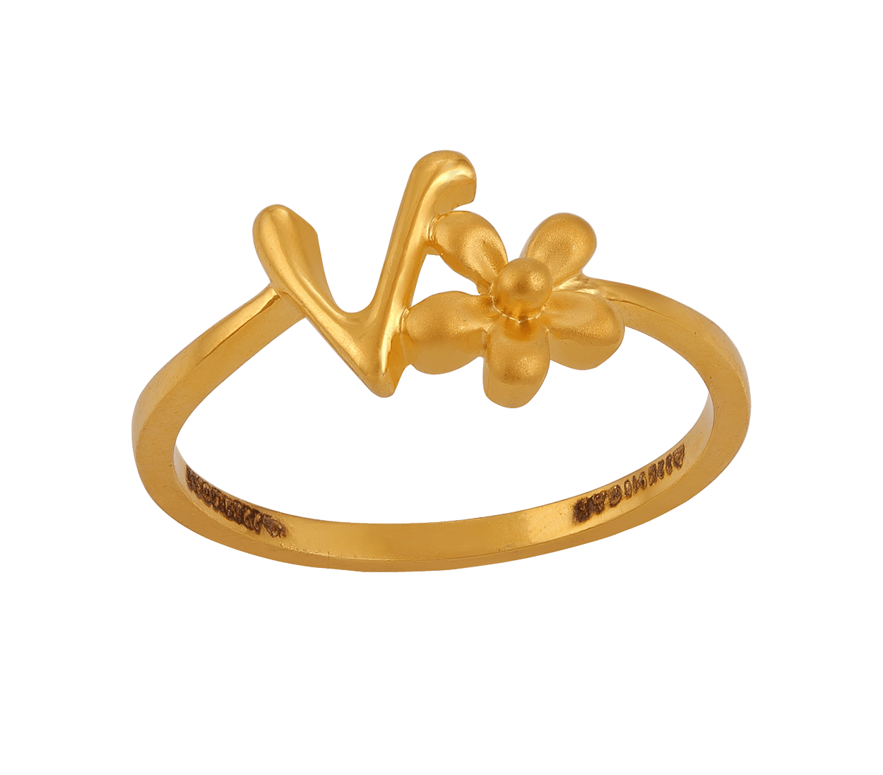 VK Fashion Jewels Heart Design Alphabet 'V' Letter Daily Wear Ring For  Women and Girls Brass, Alloy Gold Plated Ring Price in India - Buy VK  Fashion Jewels Heart Design Alphabet 'V'