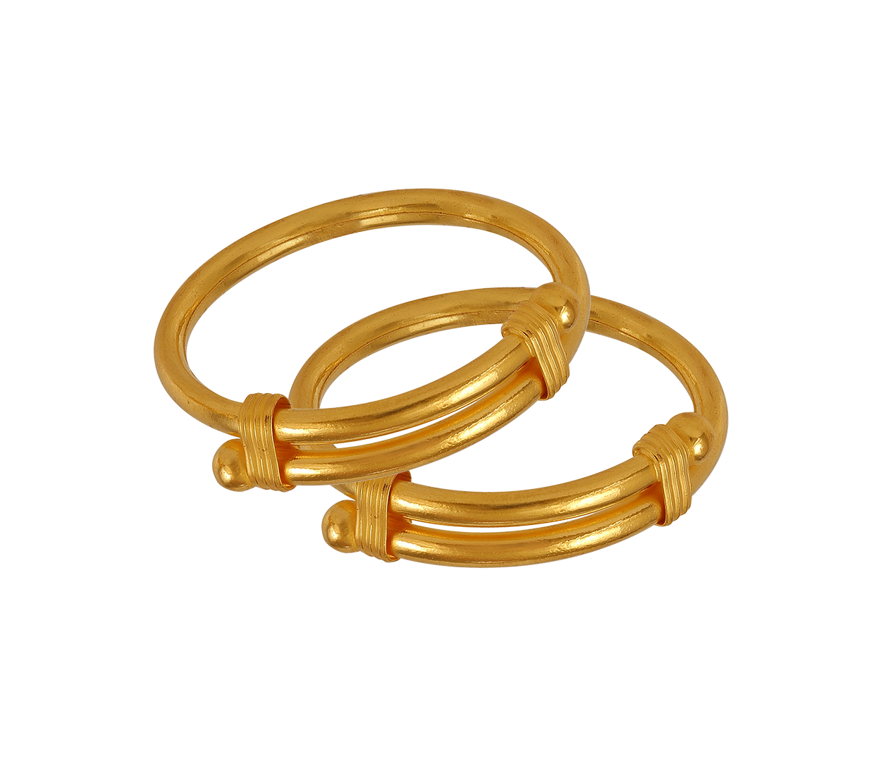 22K Gold Polished Toe Rings – Gold Palace