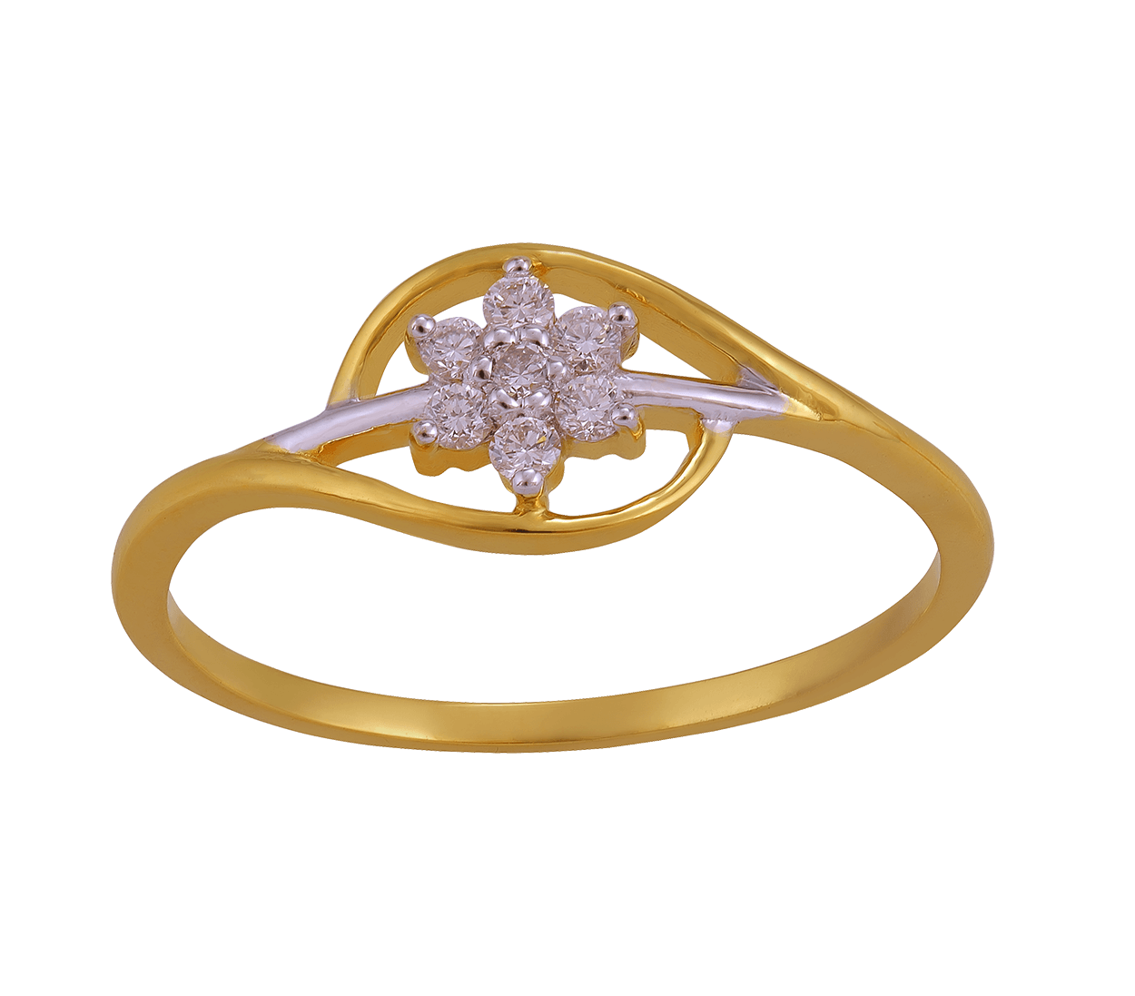 Buy Eva Diamond Ring 18 KT yellow gold (2.27 gm). | Online By Giriraj  Jewellers