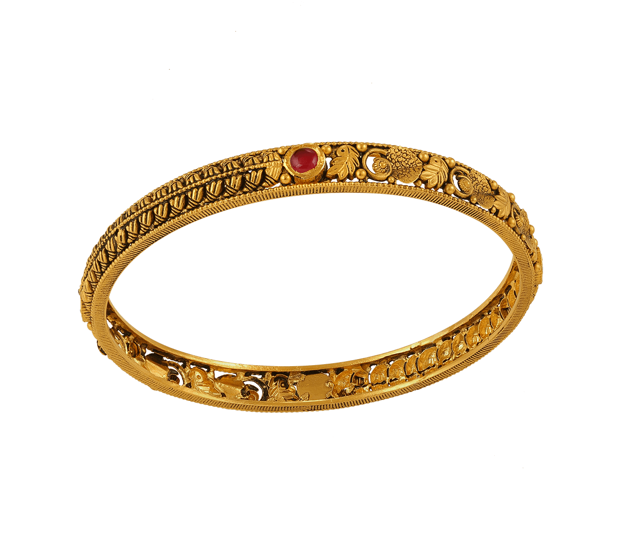 BR1782210 Kerala Designs Real Gold Bangle Daily Wear Collections