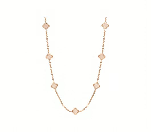 Peach Glow 18 KT Gold Necklace