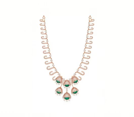 Green Majesty 18KT Diamond Necklace