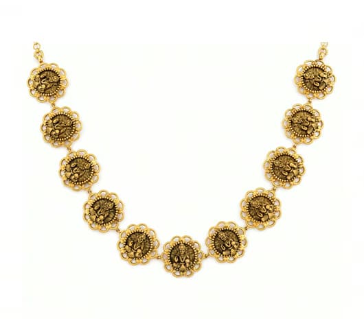 Antique Lakshmi Grace 22 KT Gold necklace
