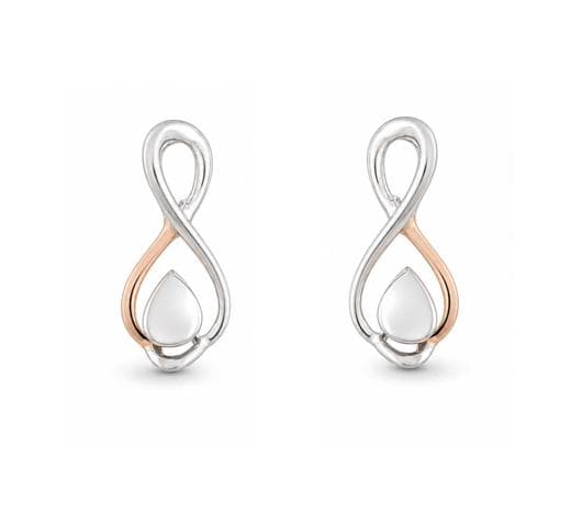 Infinity Loop Elegance Platinum Earrings