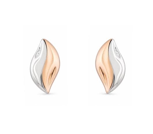 Petal Wave Platinum Earrings