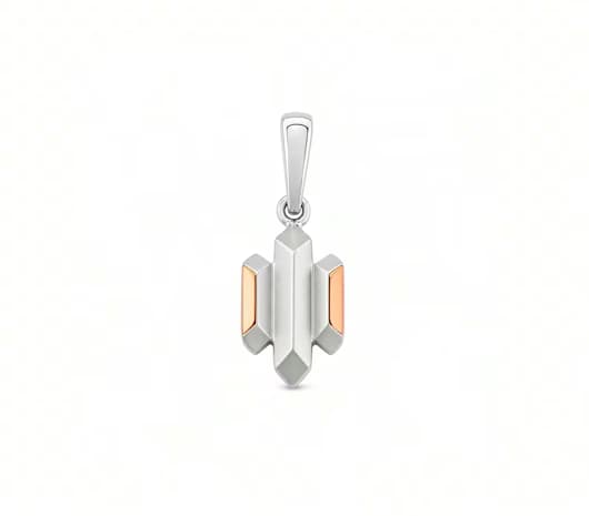Linear Block Elegance Platinum Pendant