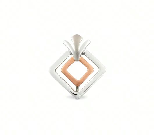 Twin Frame Platinum Pentant